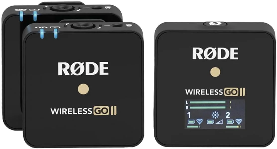 سیستم میکروفون بی سیم جمع و جور Rode Wireless GO II با 2 فرستنده و 1 گیرنده - همراه با 2 میکروفون یقه ای حرفه ای Rode Lavalier GO سیستم میکروفون بی سیم جمع و جور Rode Wireless GO II با 2 فرستنده و 1 گیرنده - همراه با 2 میکروفون یقه ای حرفه ای Rode Lavalier GO