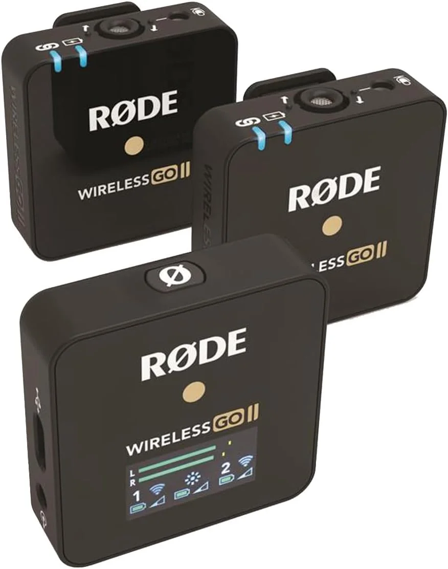 سیستم میکروفون بی سیم جمع و جور Rode Wireless GO II با 2 فرستنده و 1 گیرنده - همراه با 2 میکروفون یقه ای حرفه ای Rode Lavalier GO سیستم میکروفون بی سیم جمع و جور Rode Wireless GO II با 2 فرستنده و 1 گیرنده - همراه با 2 میکروفون یقه ای حرفه ای Rode Lavalier GO