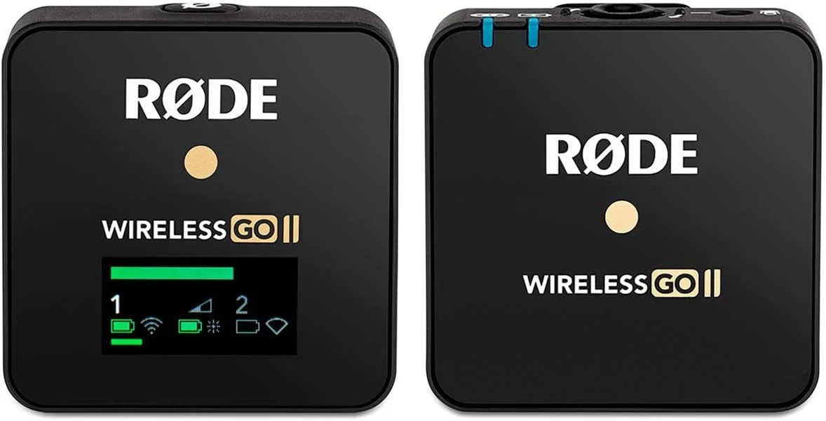 سیستم میکروفون بی سیم جمع و جور Rode Wireless GO II، همراه با میکروفون یقه‌ای Turnstile Audio