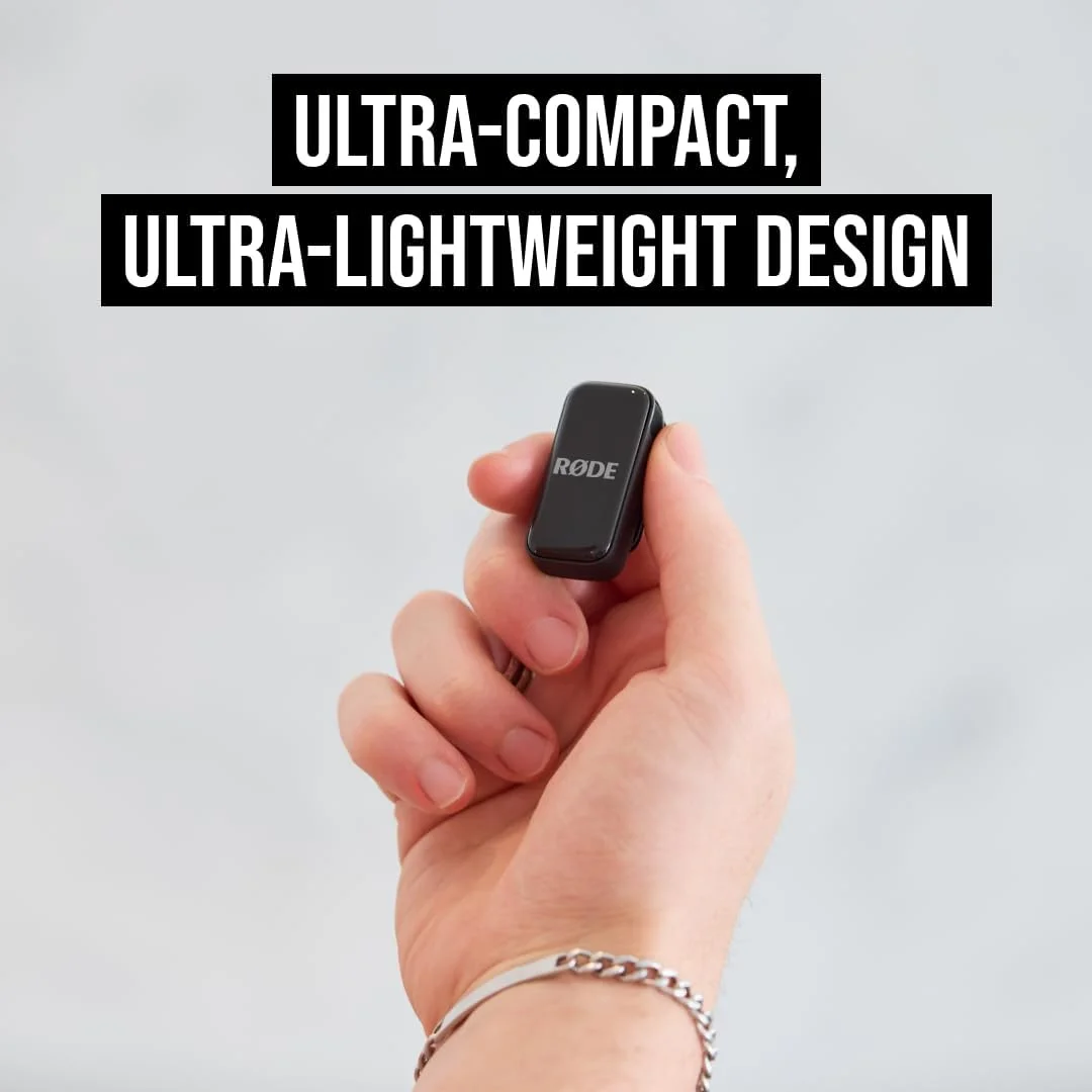 میکروفون بیسیم جمع و جور RØDE Wireless Micro، دو میکروفون با جعبه شارژ برای تولید محتوای تلفن هوشمند - USB-C، مشکی میکروفون بیسیم جمع و جور RØDE Wireless Micro، دو میکروفون با جعبه شارژ برای تولید محتوای تلفن هوشمند - USB-C، مشکی