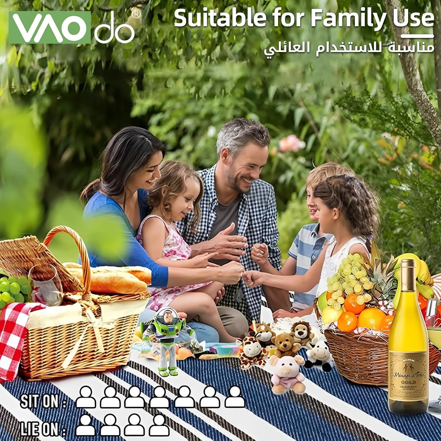 زیرانداز پیک نیک VAODO، 150 در 200 سانتی متر، زیرانداز ضد آب ساحلی، زیرانداز تاشو برای کمپینگ در فضای باز، دارای دسته کمربندی، قابل شستشو، مناسب برای مسافرت در فضای باز، پیاده روی، کمپینگ، پارک، ساحل، چمن (آبی و سفید) زیرانداز پیک نیک VAODO، 150 در 200 سانتی متر، زیرانداز ضد آب ساحلی، زیرانداز تاشو برای کمپینگ در فضای باز، دارای دسته کمربندی، قابل شستشو، مناسب برای مسافرت در فضای باز، پیاده روی، کمپینگ، پارک، ساحل، چمن (آبی و سفید)