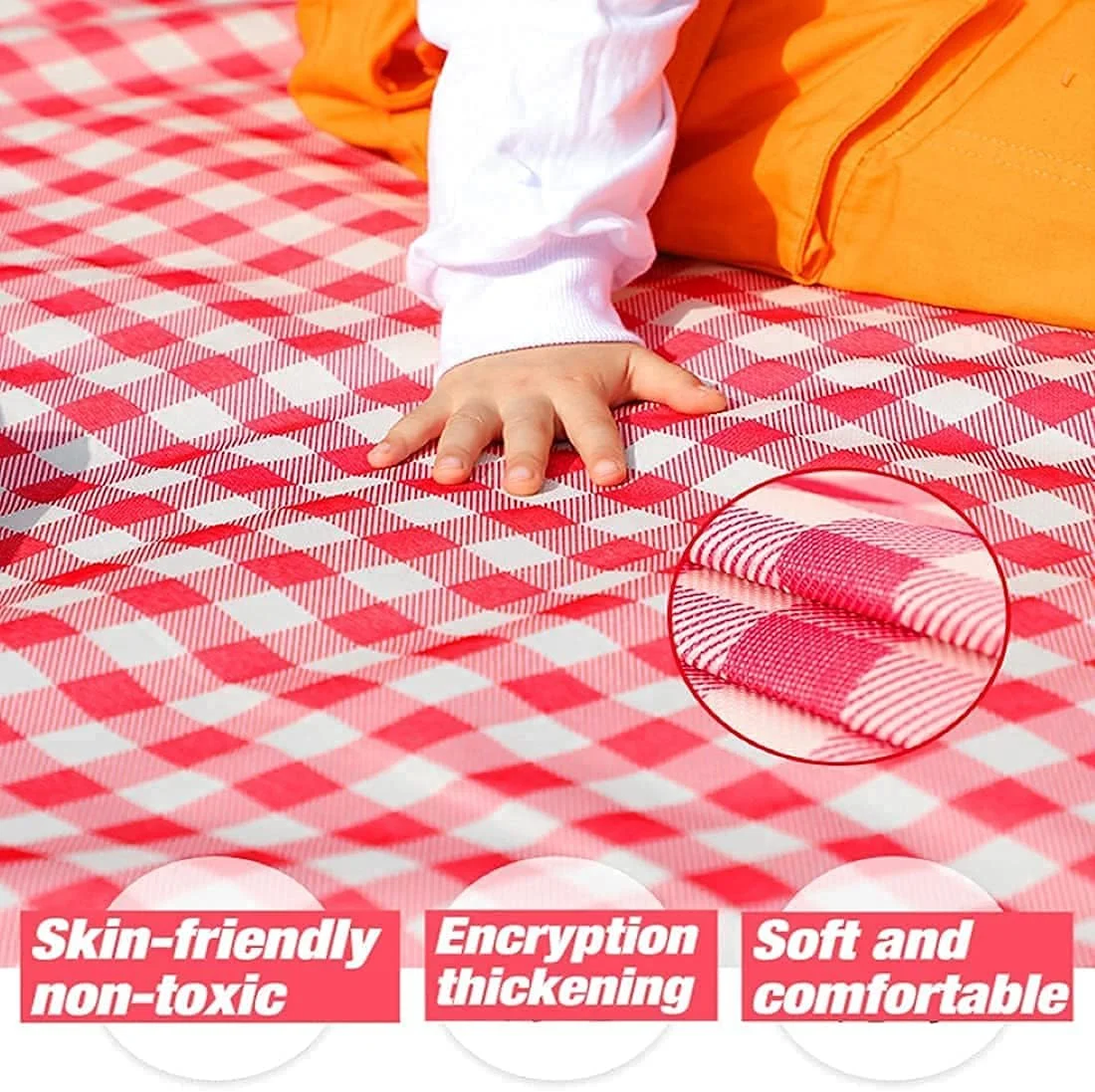 THMINS 200x200 cm Outdoor Camping Mat Widen Picnic Mat Plaid Large Beach Blanket, Durable Oxford Foldable Waterproof Blanket, Multiplayer Picnic Blanket THMINS 200x200 cm Outdoor Camping Mat Widen Picnic Mat Plaid Large Beach Blanket, Durable Oxford Foldable Waterproof Blanket, Multiplayer Picnic Blanket