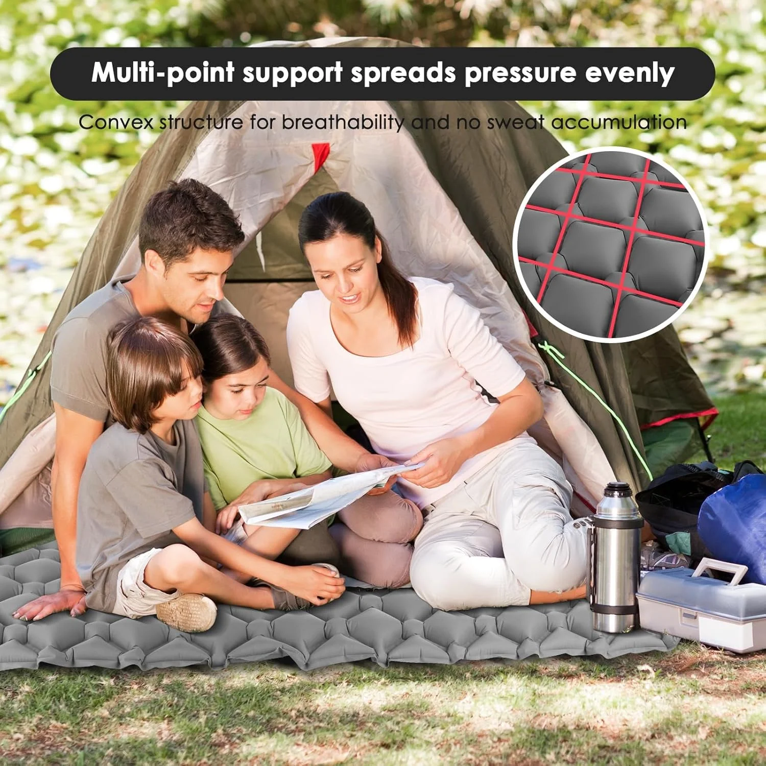 NALACAL Sleeping Pad for Camping, Ultralight Inflatable Camping Mat with Pillow, Built-in Foot Pump, Portable Durable & Waterproof Compact Sleeping Pads for Camping, Backpacking, Hiking Tent NALACAL Sleeping Pad for Camping, Ultralight Inflatable Camping Mat with Pillow, Built-in Foot Pump, Portable Durable & Waterproof Compact Sleeping Pads for Camping, Backpacking, Hiking Tent
