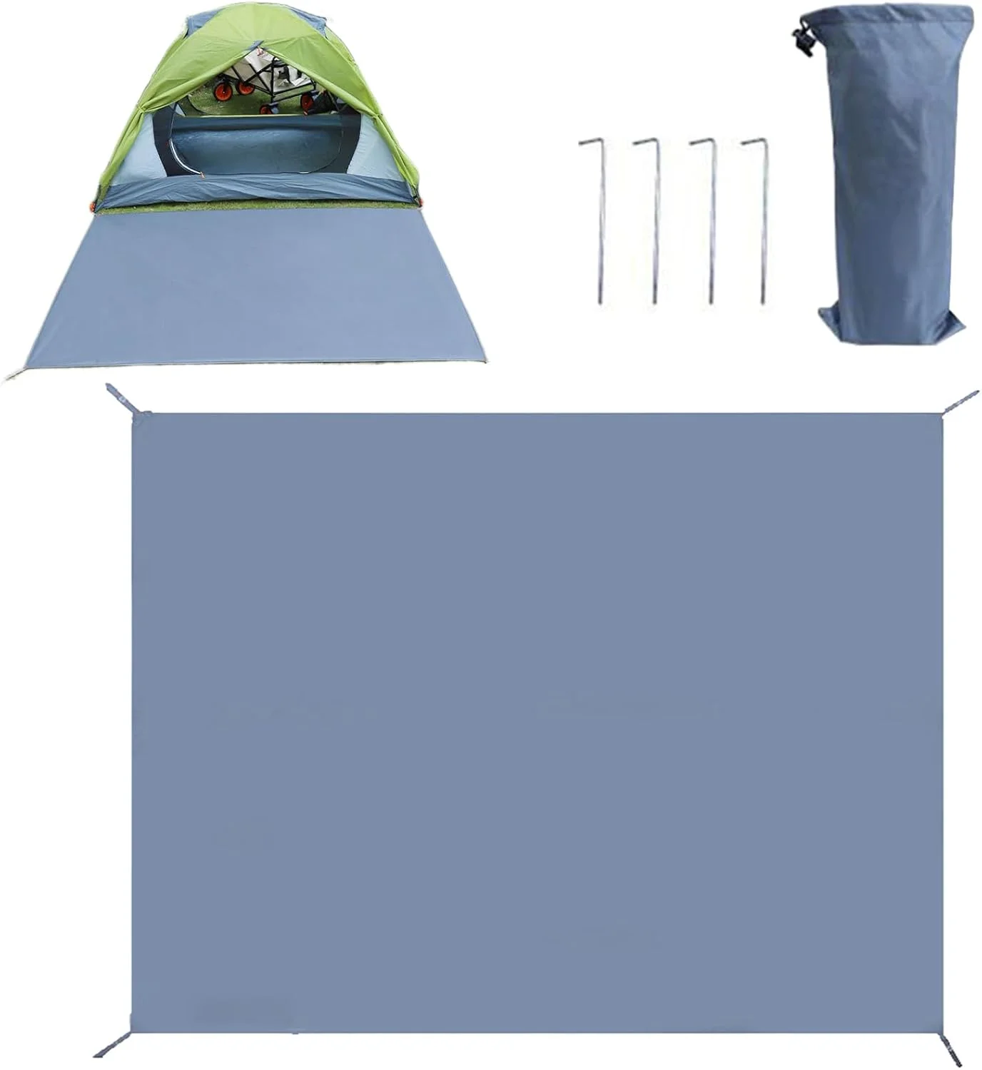Tent Floor Padding for Camping | Foldable Ground Mat for Camping - Tear-Resistant Quick-Drying Rugs with Storage Bag, Sleep Pad for Porch Hiking Patio Balcony Picnic Deck