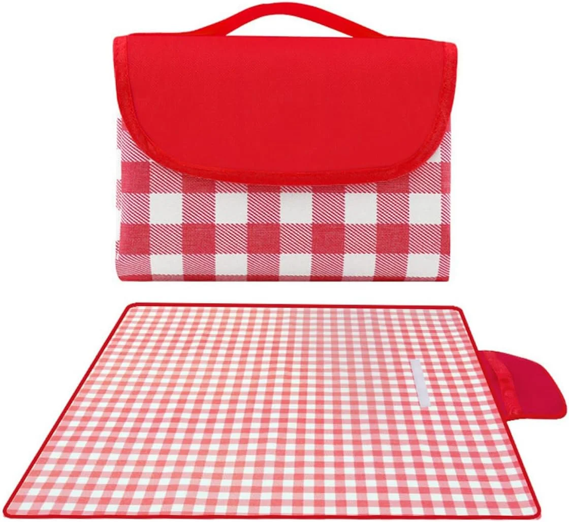 پتو مسافرتی ECVV® (۱۹۰x۲۰۰ سانتی متر) - ایده آل برای سفر، پیک نیک و کمپینگ: بادوام، ضد آب و تاشو (قرمز)