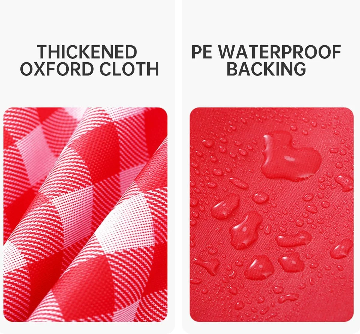 پتو مسافرتی ECVV® (۱۹۰x۲۰۰ سانتی متر) - ایده آل برای سفر، پیک نیک و کمپینگ: بادوام، ضد آب و تاشو (قرمز)