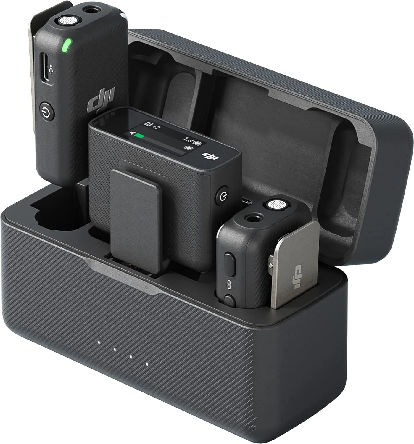 میکروفون DJI Mic (2 TX + 1 RX با جعبه شارژ)، میکروفون یقه ای بی سیم، برد 250 متری، باتری 15 ساعته، میکروفون حذف نویز برای کامپیوتر، آیفون، ولاگ میکروفون DJI Mic (2 TX + 1 RX با جعبه شارژ)، میکروفون یقه ای بی سیم، برد 250 متری، باتری 15 ساعته، میکروفون حذف نویز برای کامپیوتر، آیفون، ولاگ