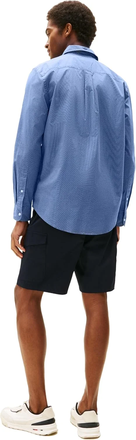 Tommy Hilfiger Long Sleeve Poplin Regular Fit, Men's Button Down Shirts, Also Available in Big and Tall Tommy Hilfiger Long Sleeve Poplin Regular Fit, Men's Button Down Shirts, Also Available in Big and Tall