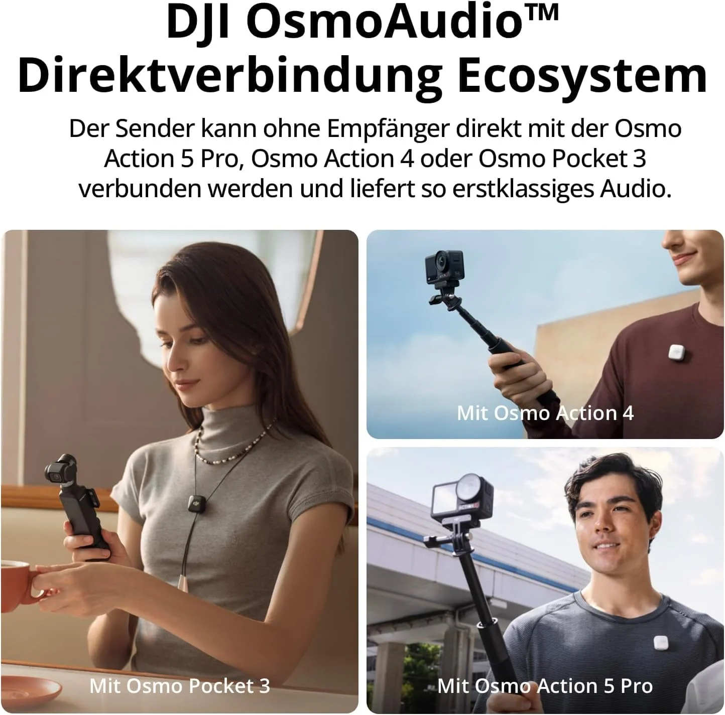 میکروفون DJI Mic Mini (1 فرستنده + 1 گیرنده)، میکروفون یقهای، فوق سبک، صوتی، حذف نویز، تنظیم خودکار، میکروفون بیسیم برای دوربینها/آیفون/اندروید، ولاگ میکروفون DJI Mic Mini (1 فرستنده + 1 گیرنده)، میکروفون یقهای، فوق سبک، صوتی، حذف نویز، تنظیم خودکار، میکروفون بیسیم برای دوربینها/آیفون/اندروید، ولاگ