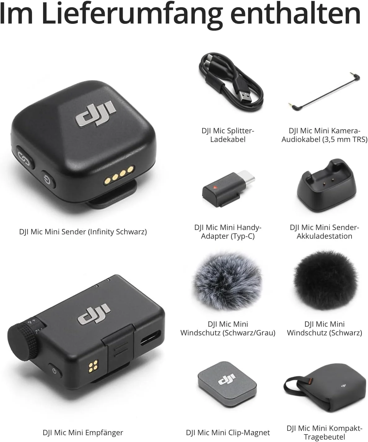 میکروفون DJI Mic Mini (1 فرستنده + 1 گیرنده)، میکروفون یقهای، فوق سبک، صوتی، حذف نویز، تنظیم خودکار، میکروفون بیسیم برای دوربینها/آیفون/اندروید، ولاگ میکروفون DJI Mic Mini (1 فرستنده + 1 گیرنده)، میکروفون یقهای، فوق سبک، صوتی، حذف نویز، تنظیم خودکار، میکروفون بیسیم برای دوربینها/آیفون/اندروید، ولاگ