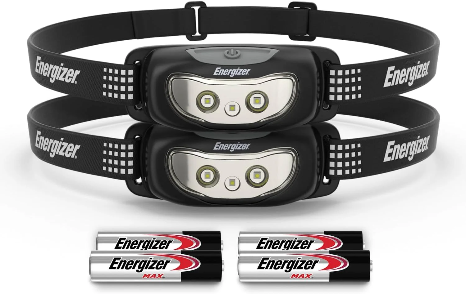 چراغ پیشانی LED یونیورسال پلاس Energizer، چراغ پیشانی سبک و روشن برای فضای باز، کمپینگ و نور اضطراری برای بزرگسالان و کودکان، شامل باتری