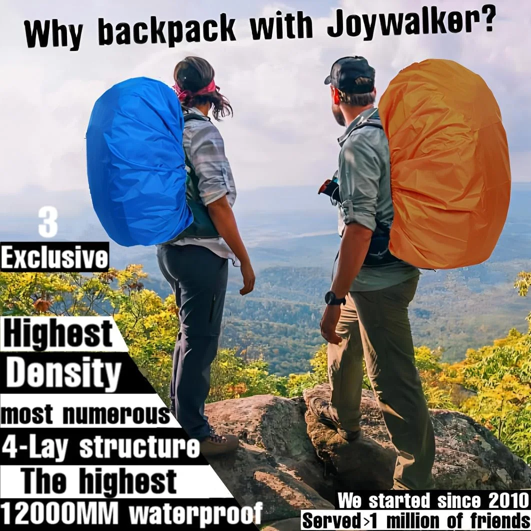 روکش ضد آب کوله پشتی Joy Walker، سطح ضدآب 8000 میلی متر، بندهای ضربدری ضد لغزش ارتقا یافته، چهار لایه تقویت شده برای پیاده روی، کمپینگ و مسافرت روکش ضد آب کوله پشتی Joy Walker، سطح ضدآب 8000 میلی متر، بندهای ضربدری ضد لغزش ارتقا یافته، چهار لایه تقویت شده برای پیاده روی، کمپینگ و مسافرت