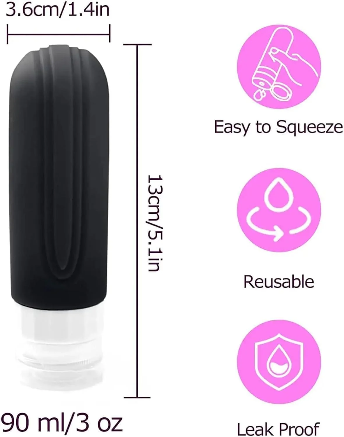 4-Pack Silicone Travel Bottles – TSA Approved Leakproof 90ml Squeezable Containers for Shampoo, Lotion, Conditioner & Toiletries – Refillable BPA-Free Travel Accessories for Airplane & Carry-On Use 4-Pack Silicone Travel Bottles – TSA Approved Leakproof 90ml Squeezable Containers for Shampoo, Lotion, Conditioner & Toiletries – Refillable BPA-Free Travel Accessories for Airplane & Carry-On Use