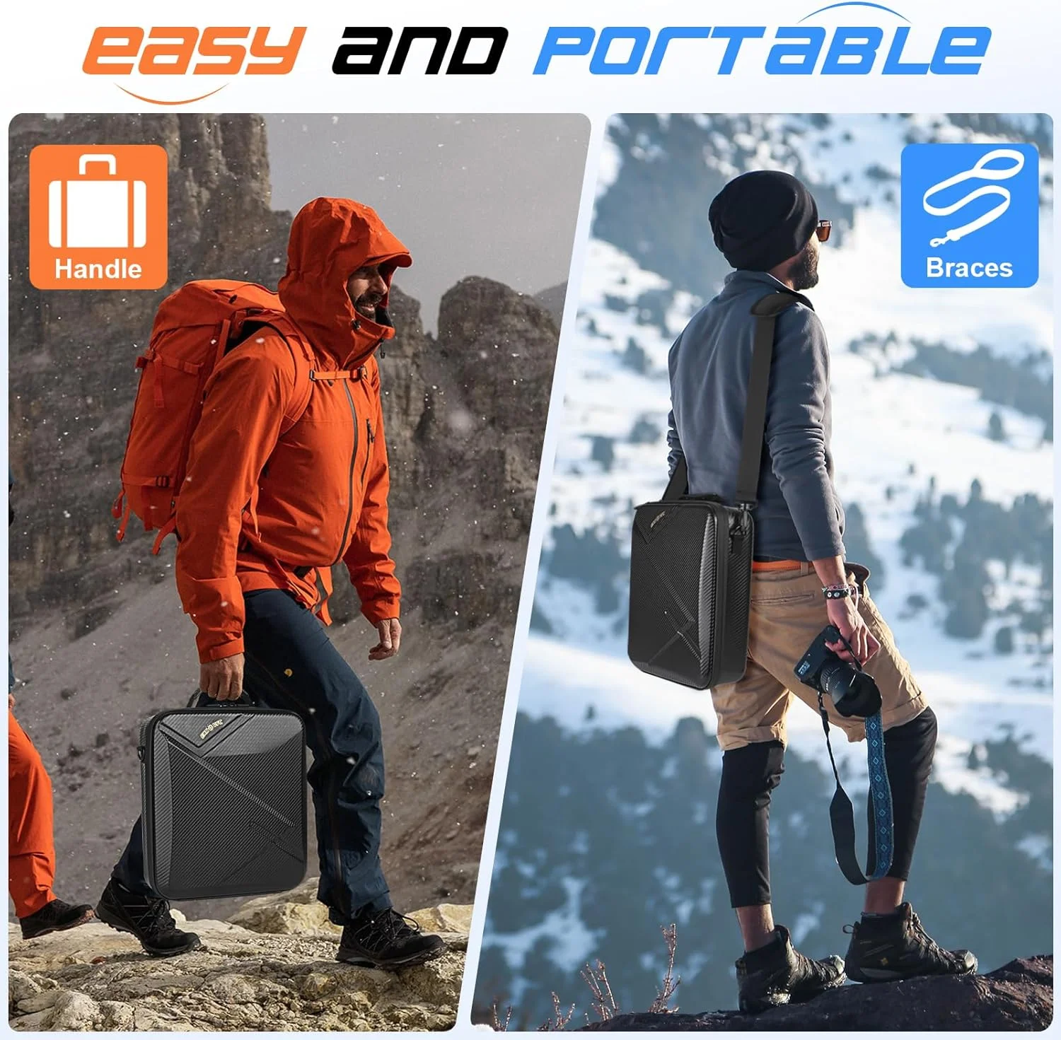 کیف حمل مینی استارلینک EXNOVFC برای کمپینگ با RV، کیف نگهداری ضد آب قابل حمل با بند شانه، مناسب برای لوازم جانبی مینی استارلینک و آداپتور لوله (قبل از می 2025)