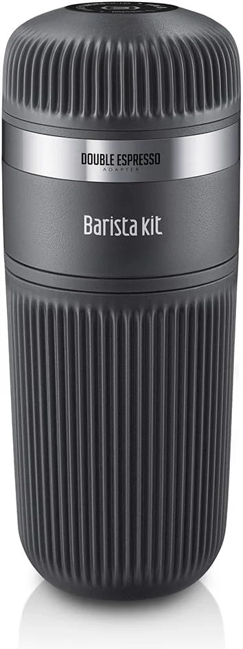کیت باریستا Wacaco به همراه لوازم جانبی دستگاه مینی اسپرسو ساز قابل حمل Nanopresso برای مسافرت، کمپینگ، دفتر کار