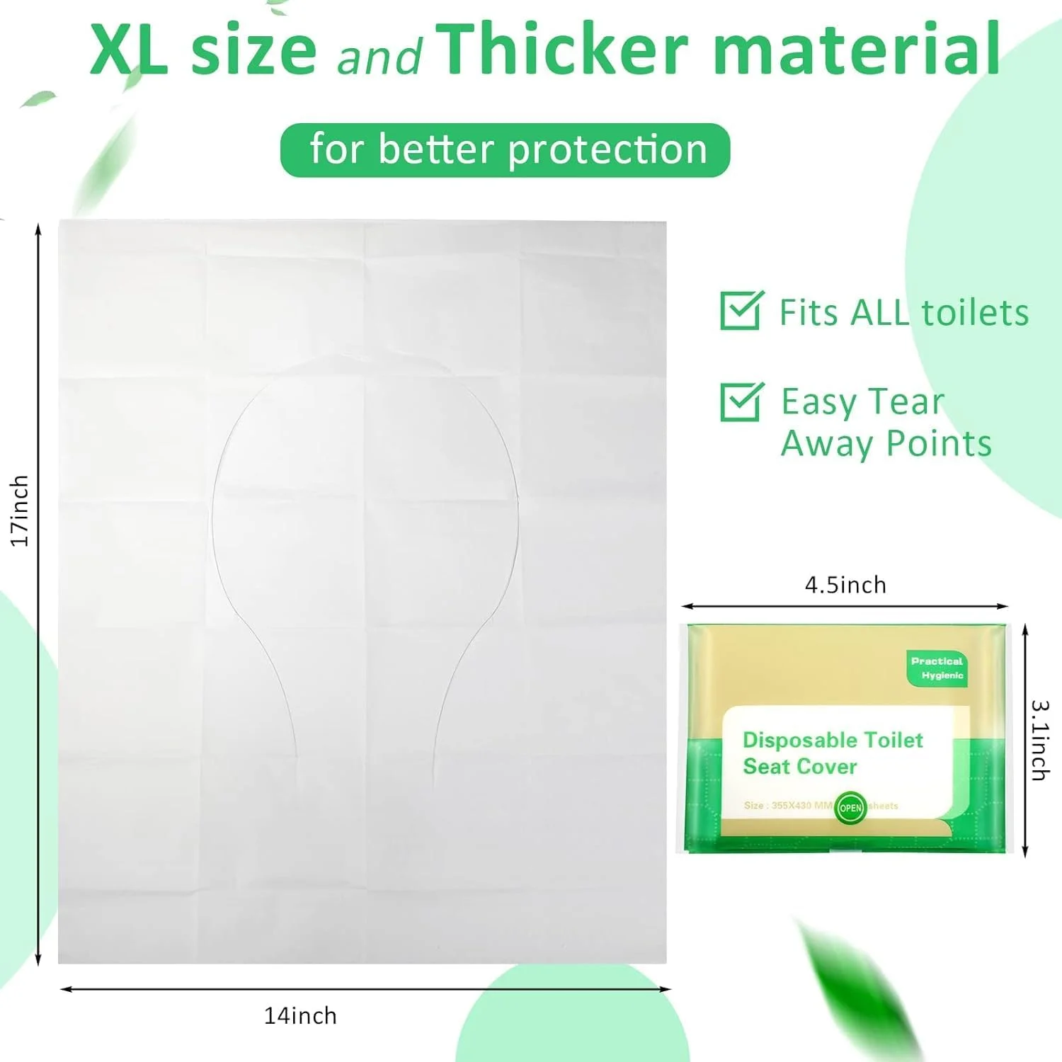 100pcs Toilet Seat Covers Paper Flushable, Travel Disposable Toilet Seat Covers for Adults Kids Potty Training, 100% Biodegradable Travel Accessories for Public Restrooms, Airplane, Camping 100pcs Toilet Seat Covers Paper Flushable, Travel Disposable Toilet Seat Covers for Adults Kids Potty Training, 100% Biodegradable Travel Accessories for Public Restrooms, Airplane, Camping