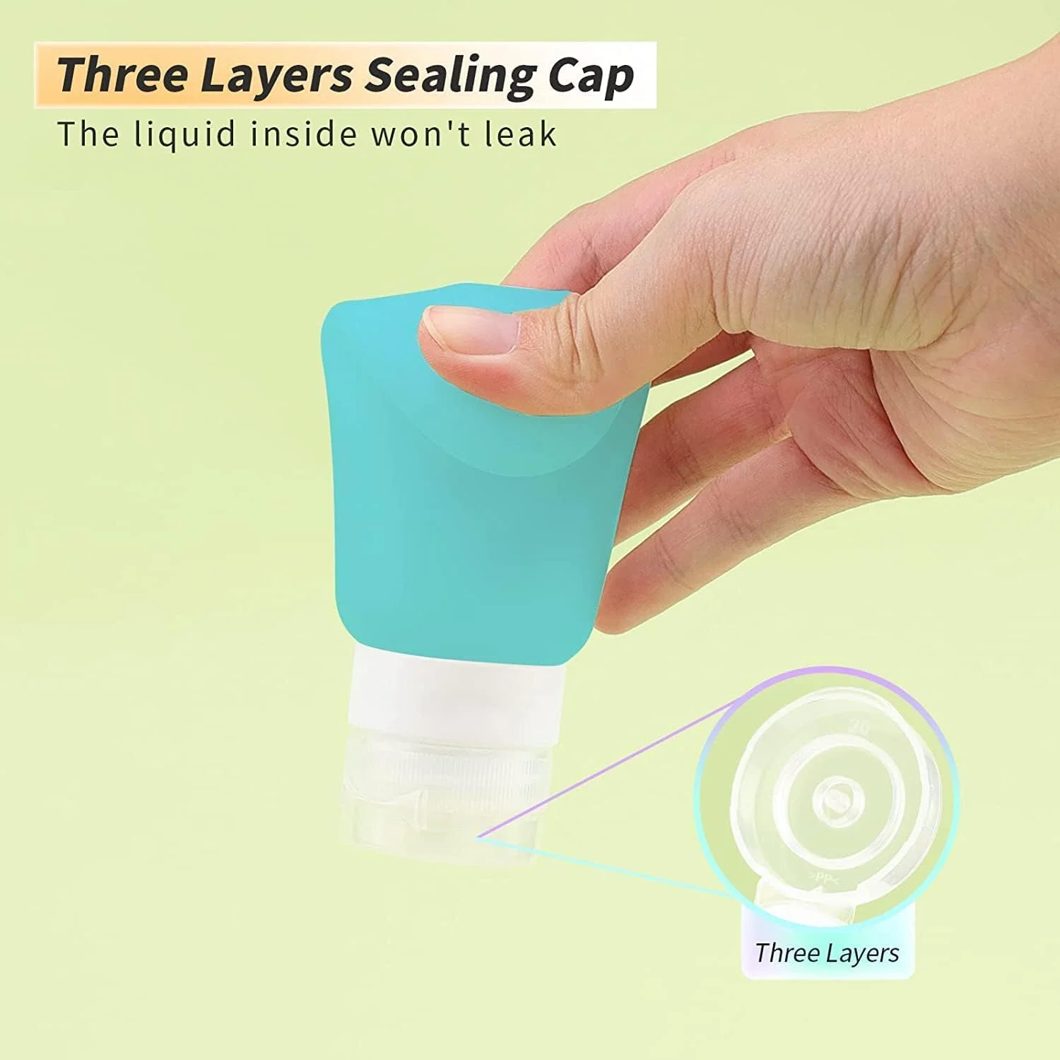 Acaiciee 11 PCS Silicone Travel Bottles Set, TSA Approved Leak Proof Squeezable Travel Accessories, Plastic Travel Size Refillable Containers for Toiletries Shampoo Conditioner, Leak Proof