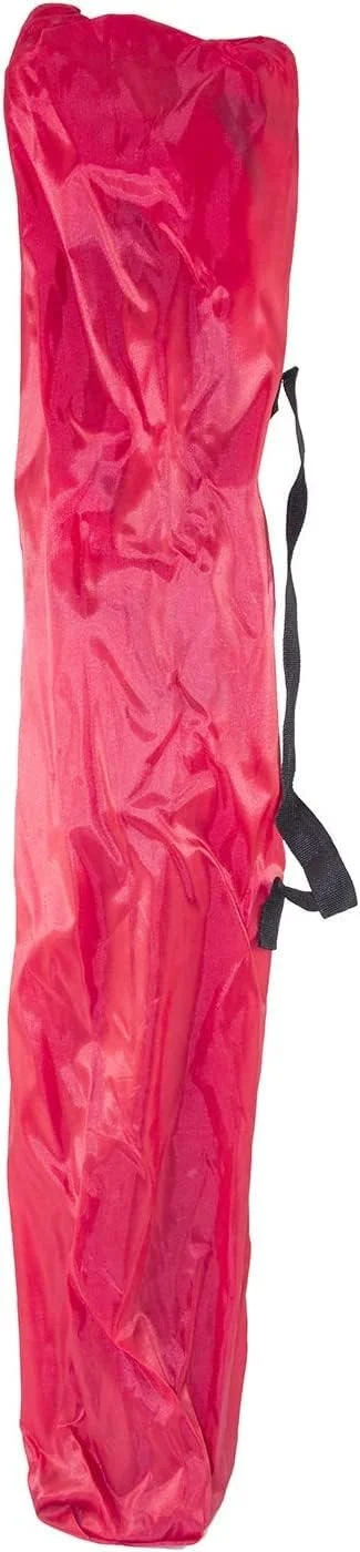 Egardenkart Camping Chair Foldable - Red, Portable Beach Chair for Adults with Armrests and Cup Holder | Foldable Chair and Carrying Bag | Lightweight Picnic Chair for Caravan Trips, BBQs, Garden