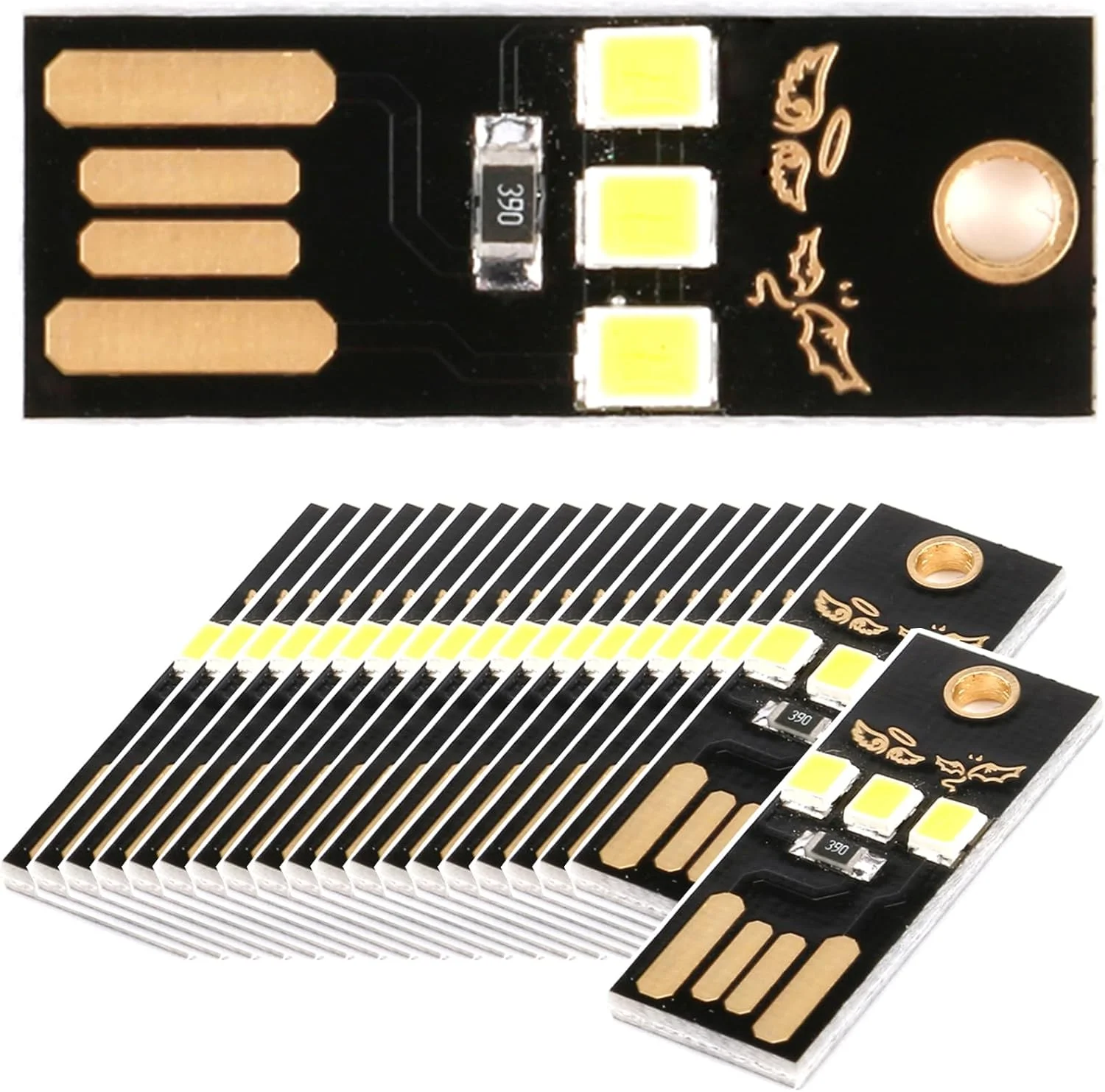 چراغ USB فوق العاده مینی JESSINIE، 20 عدد، فوق العاده باریک، چراغ LED انعطاف پذیر و روشن برای لپ تاپ، صفحه کلید، مطالعه، مسافرت، لوازم جانبی کمپینگ