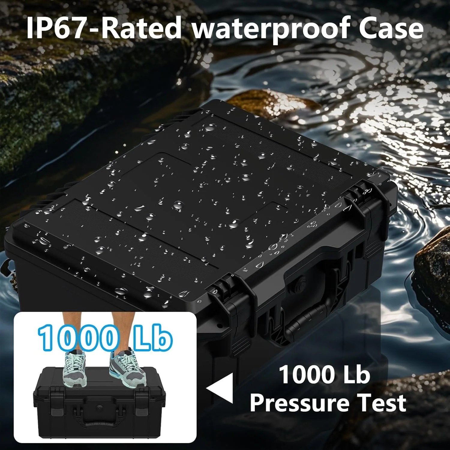 کیف حمل استارلینک مینی Auskang، کیف سخت ضد آب IP67 با فوم برش خورده دقیق - مناسب برای دیش مینی استارلینک و لوازم جانبی، قابل حمل با دو گزینه حمل، ایده آل برای مسافرت و کمپینگ