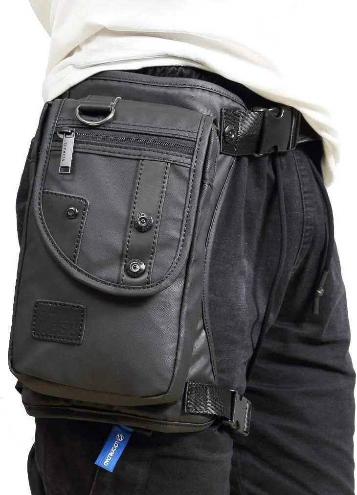 KPYWZER Outdoor Thigh Drop Leg Bag for Men Women Waist Fanny Pack Motorcycle Ride Cycling Fishing Camping Hunting Riding Travel Hiking Tactical Black