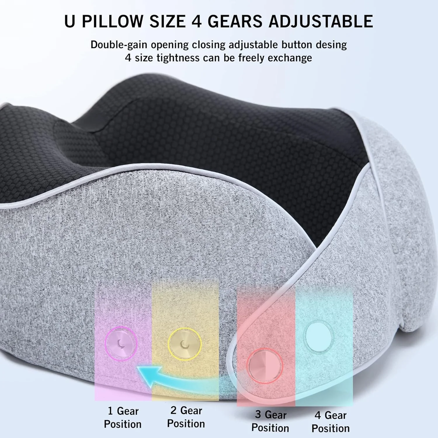 بالش گردنی مسافرتی کِنت کول با بالشتک فومی برای پشتیبانی راحت در سفرهای طولانی با هواپیما، ماشین، قطار، اتوبوس، چرت زدن در دفتر، لوازم جانبی مسافرتی، ملزومات سفر (خاکستری)