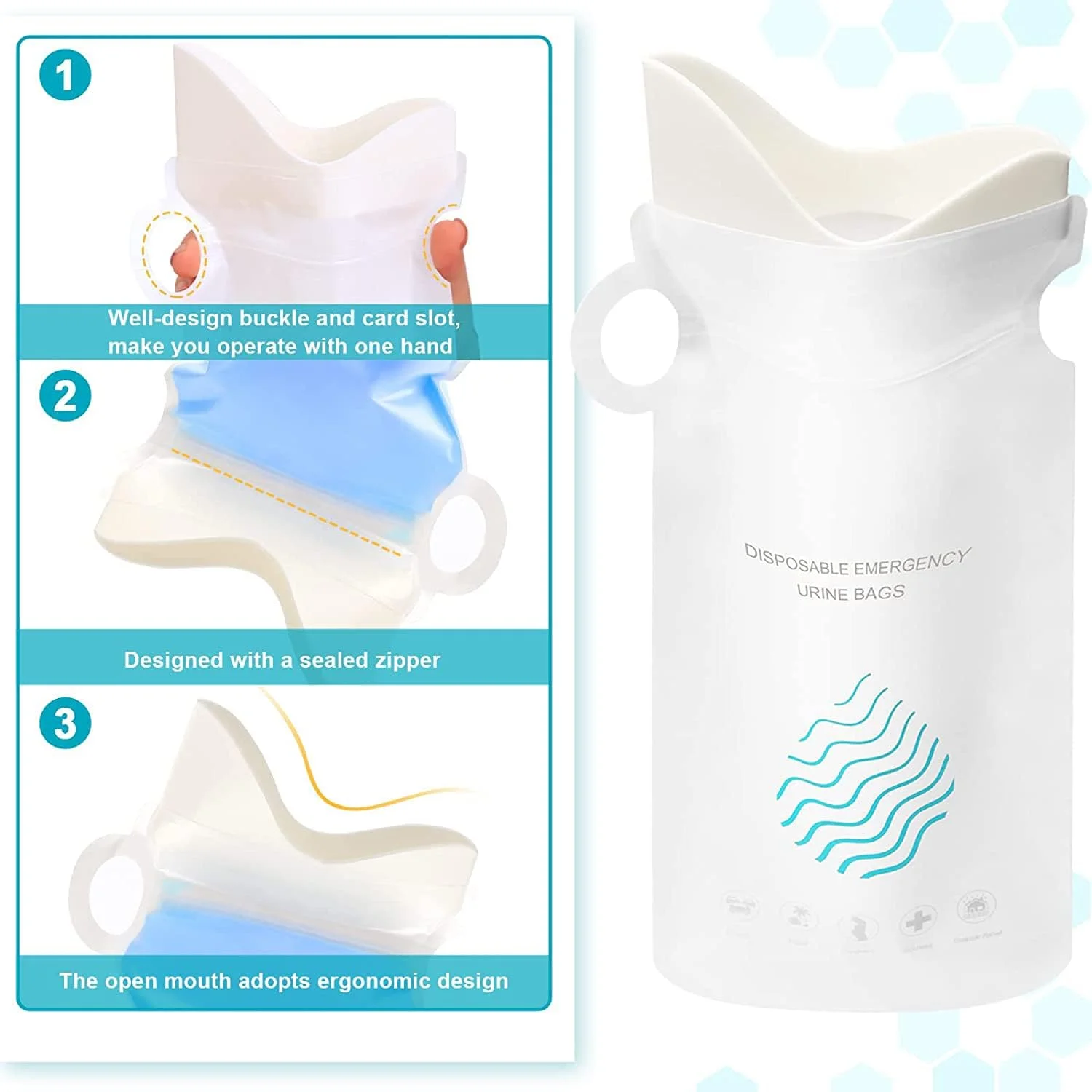 SYOSI Emergency Disposable Bags, 700ML Camping Pee Bags Unisex Bag Vomit Bag for Travel Traffic Jam Portable Toilet Bag for Men Women Kids 8 Pack SYOSI Emergency Disposable Bags, 700ML Camping Pee Bags Unisex Bag Vomit Bag for Travel Traffic Jam Portable Toilet Bag for Men Women Kids 8 Pack