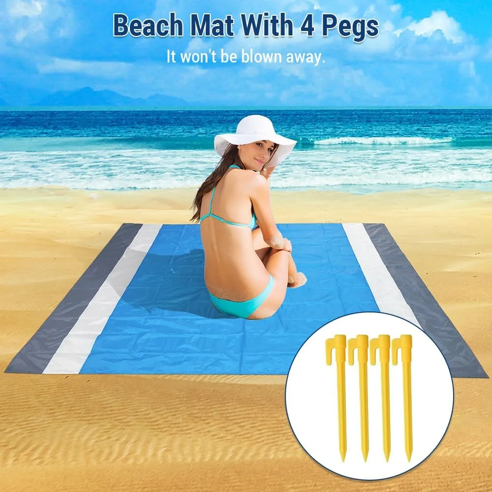 Eacam Beach Blanket, Waterproof Sandproof Beach Mat for Adults Quick Drying Outdoor Picnic Mat Beach Accessories for Travel, Camping, Hiking,210x200cm Eacam Beach Blanket, Waterproof Sandproof Beach Mat for Adults Quick Drying Outdoor Picnic Mat Beach Accessories for Travel, Camping, Hiking,210x200cm