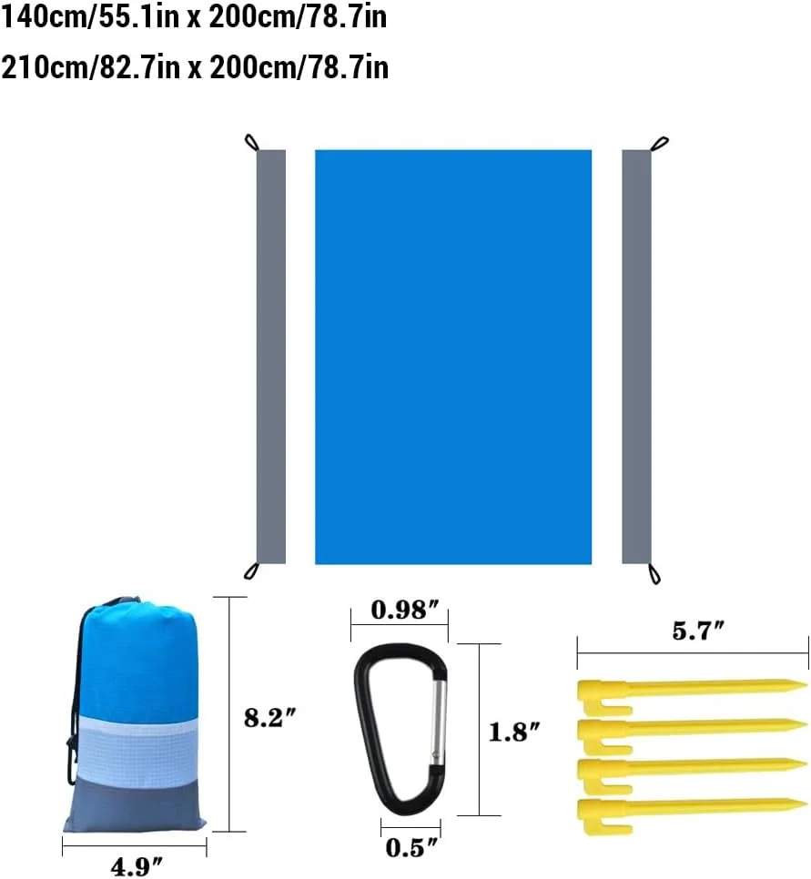 Eacam Beach Blanket, Waterproof Sandproof Beach Mat for Adults Quick Drying Outdoor Picnic Mat Beach Accessories for Travel, Camping, Hiking,210x200cm Eacam Beach Blanket, Waterproof Sandproof Beach Mat for Adults Quick Drying Outdoor Picnic Mat Beach Accessories for Travel, Camping, Hiking,210x200cm