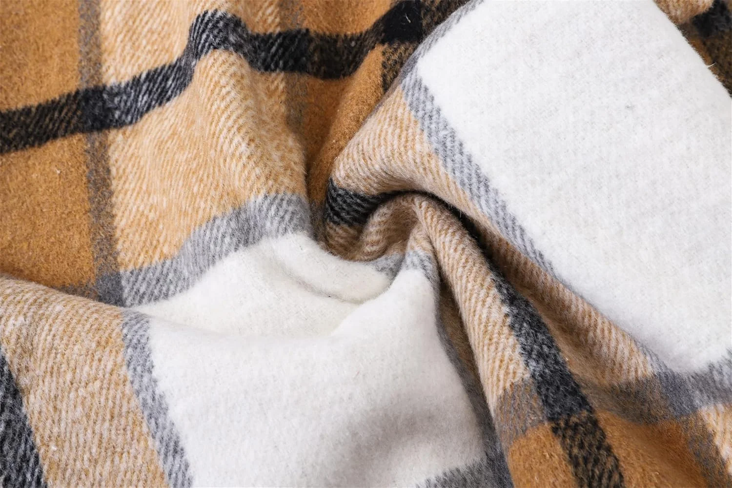 پیراهن و ژاکت چهارخانه آستین بلند دکمه دار پسرانه و مردانه SANGTREE، طرح چهارخانه خاکی، سایز 3XL