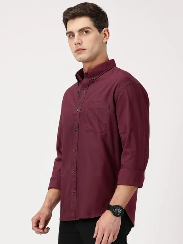 RSO Outfits Men's Solid Cotton Oxford Shirt RSO Outfits Men's Solid Cotton Oxford Shirt