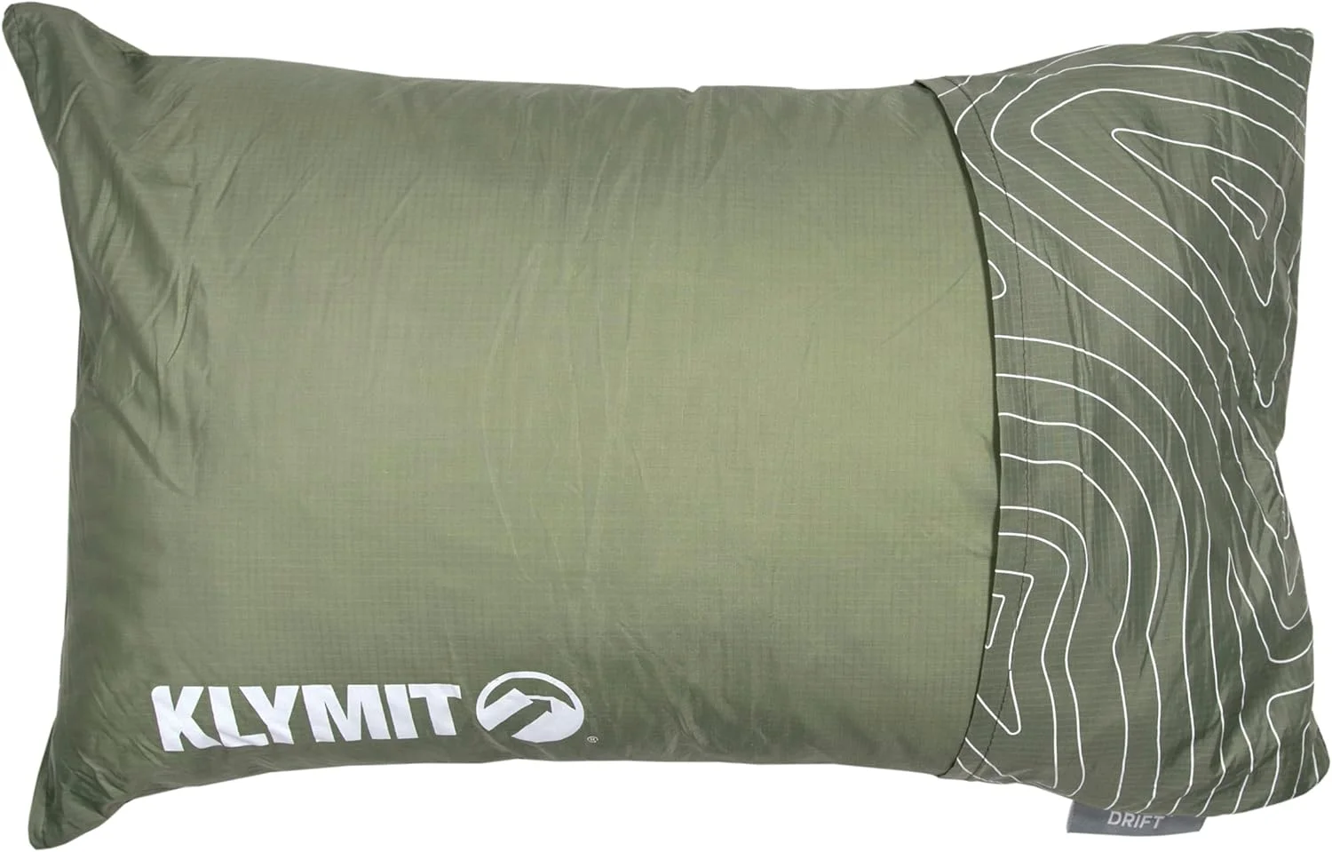بالش کمپینگ Klymit Drift، بالش مسافرتی فوم خرد شده با روکش دو طرفه برای استفاده در فضای باز، سبز، بزرگ