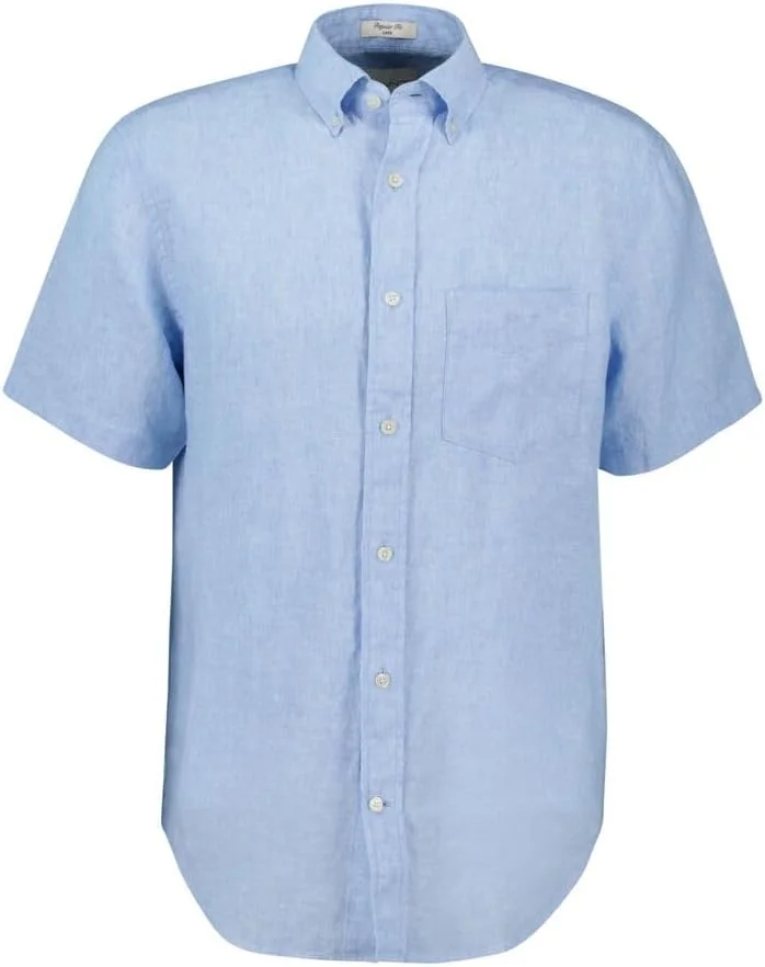 پیراهن آستین کوتاه لینن مردانه Gant مدل Regular Fit - 3250077-Gan_468-Gan-Blue پیراهن آستین کوتاه لینن مردانه Gant مدل Regular Fit - 3250077-Gan_468-Gan-Blue