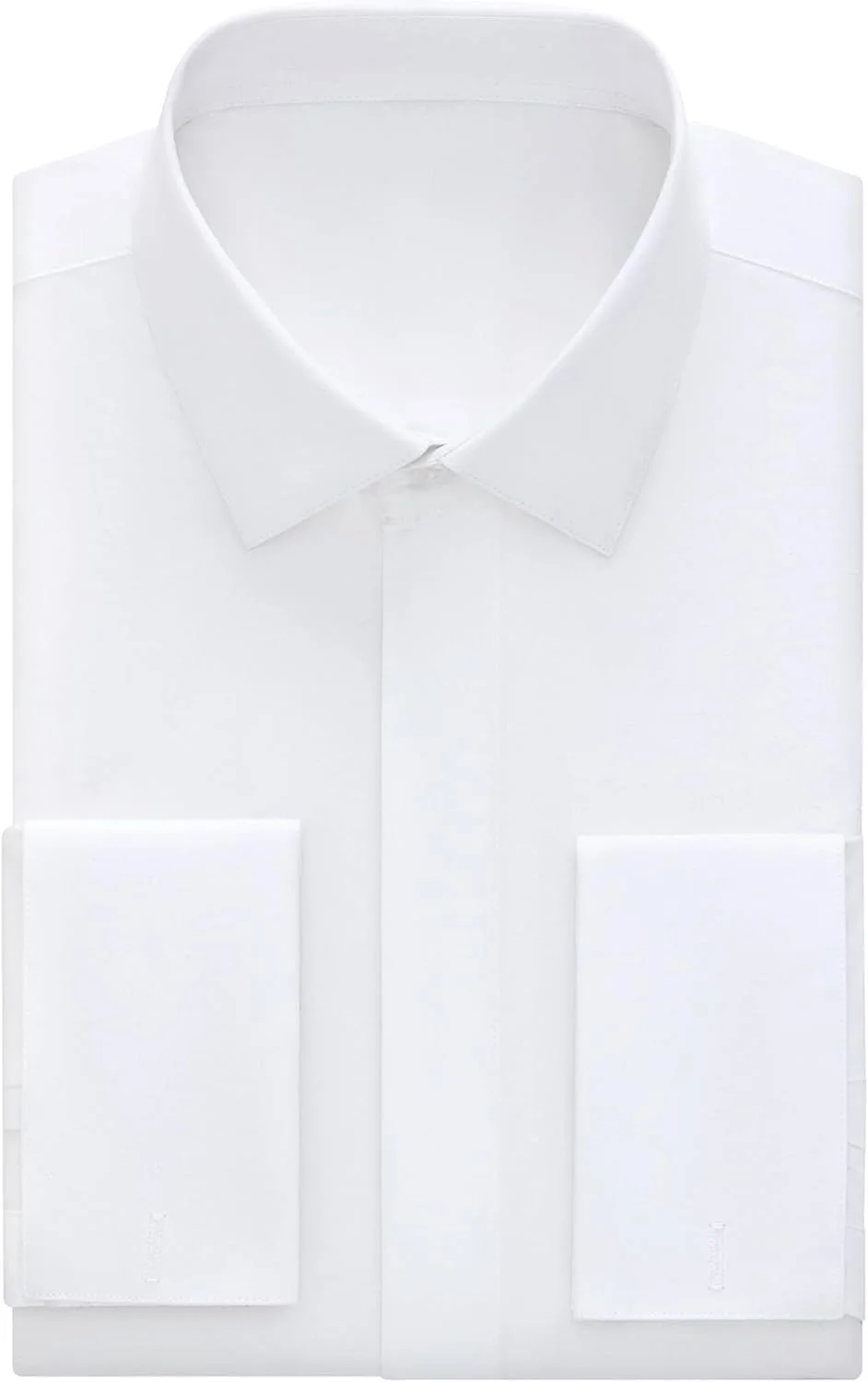 پیراهن مردانه رسمی REXIUD، پیراهن تاکسیدو کشی، یقه برگردان، آستین بلند، سرآستین فرانسوی، ساده