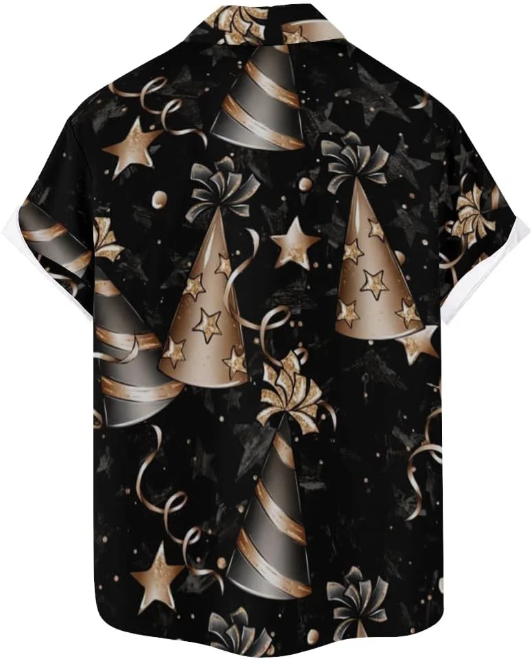 wihnsinop پیراهن های مردانه هاوایی بولینگ با طرح کریسمس، آستین کوتاه و دکمه دار، سایز بزرگ