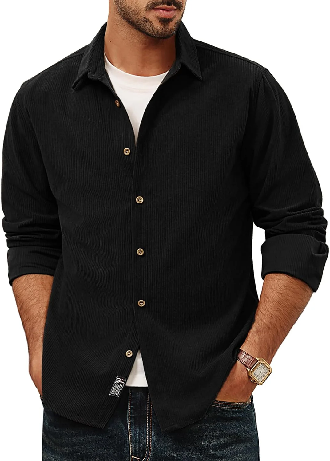 پیراهن آستین بلند مردانه PJ PAUL JONES، جنس کبریتی، مدل معمولی با یوک پشتی، مناسب استفاده روزمره پیراهن آستین بلند مردانه PJ PAUL JONES، جنس کبریتی، مدل معمولی با یوک پشتی، مناسب استفاده روزمره