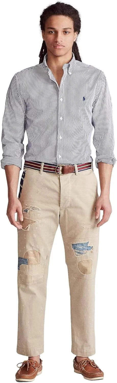 پیراهن مردانه پولو رالف لورن، سایز بزرگ و قد بلند، مدل کلاسیک، طرح چهارخانه، دکمه دار