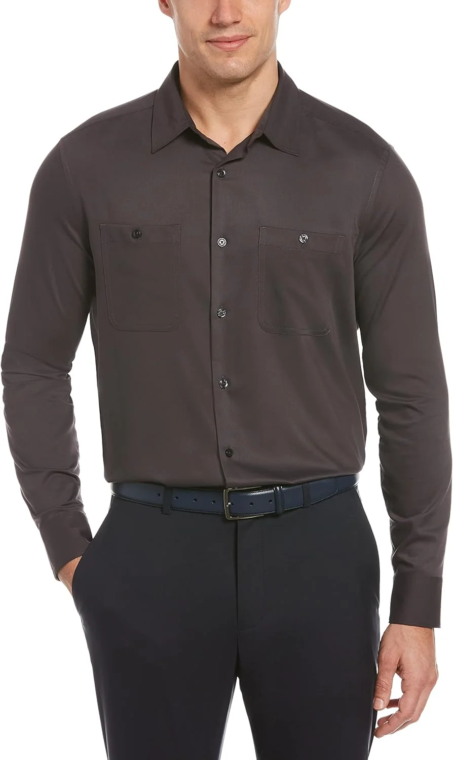 پیراهن مردانه آستین بلند دکمه دار پری الیس با دو جیب پیراهن مردانه آستین بلند دکمه دار پری الیس با دو جیب