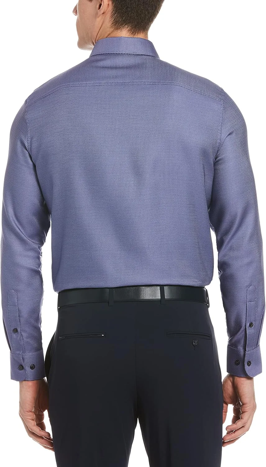 پیراهن مردانه آستین بلند دکمه دار پری الیس با طرح آجری ژاکارد