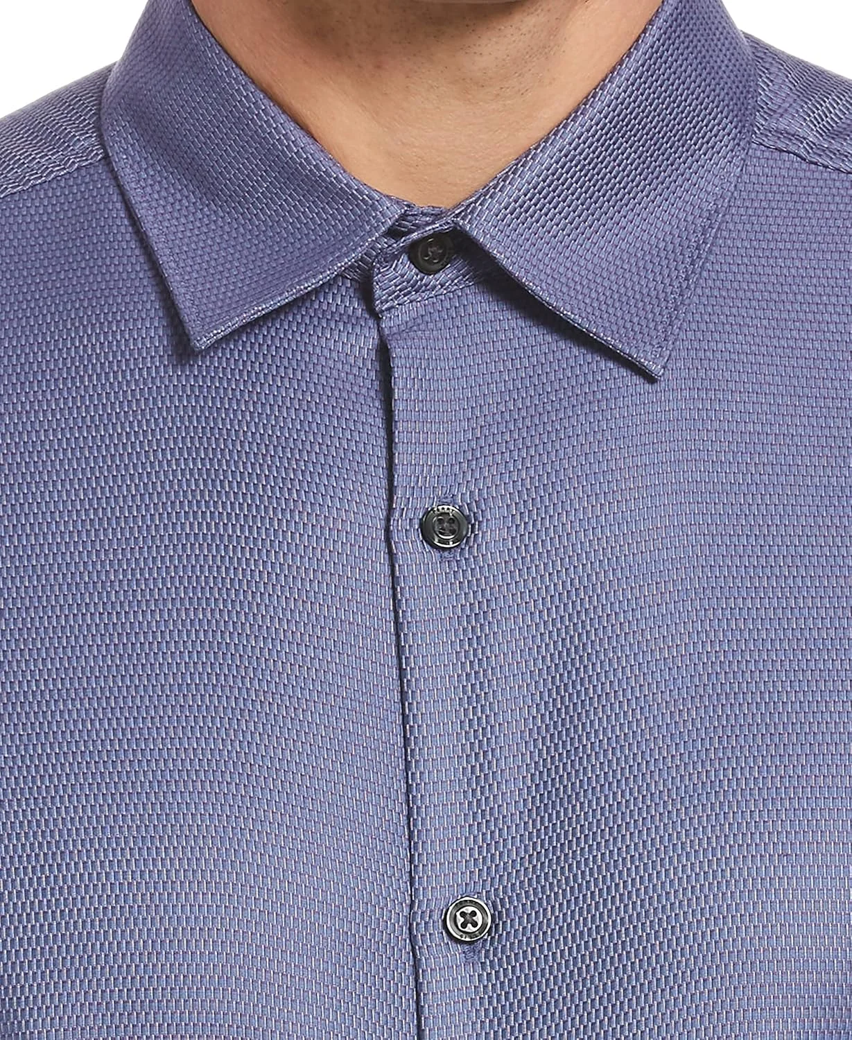 پیراهن مردانه آستین بلند دکمه دار پری الیس با طرح آجری ژاکارد