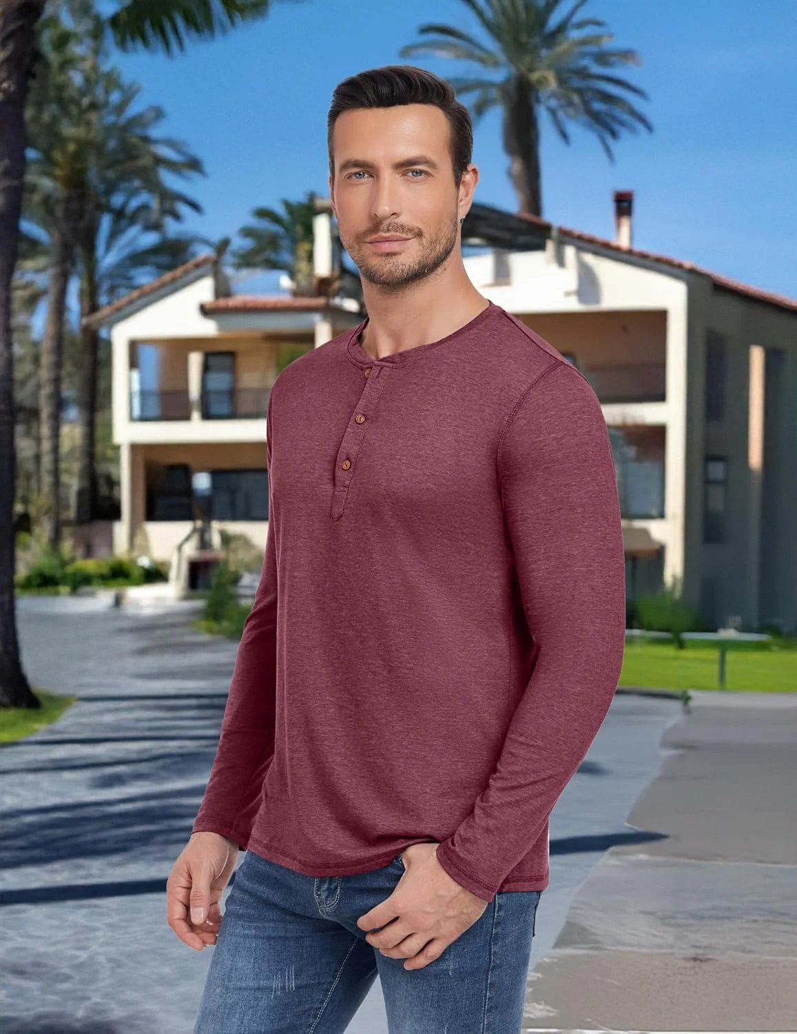 تیشرتهای هنلی آستین کوتاه/بلند مردانه PEGENO، مدل کژوال و شیک، جنس پنبه تیشرتهای هنلی آستین کوتاه/بلند مردانه PEGENO، مدل کژوال و شیک، جنس پنبه