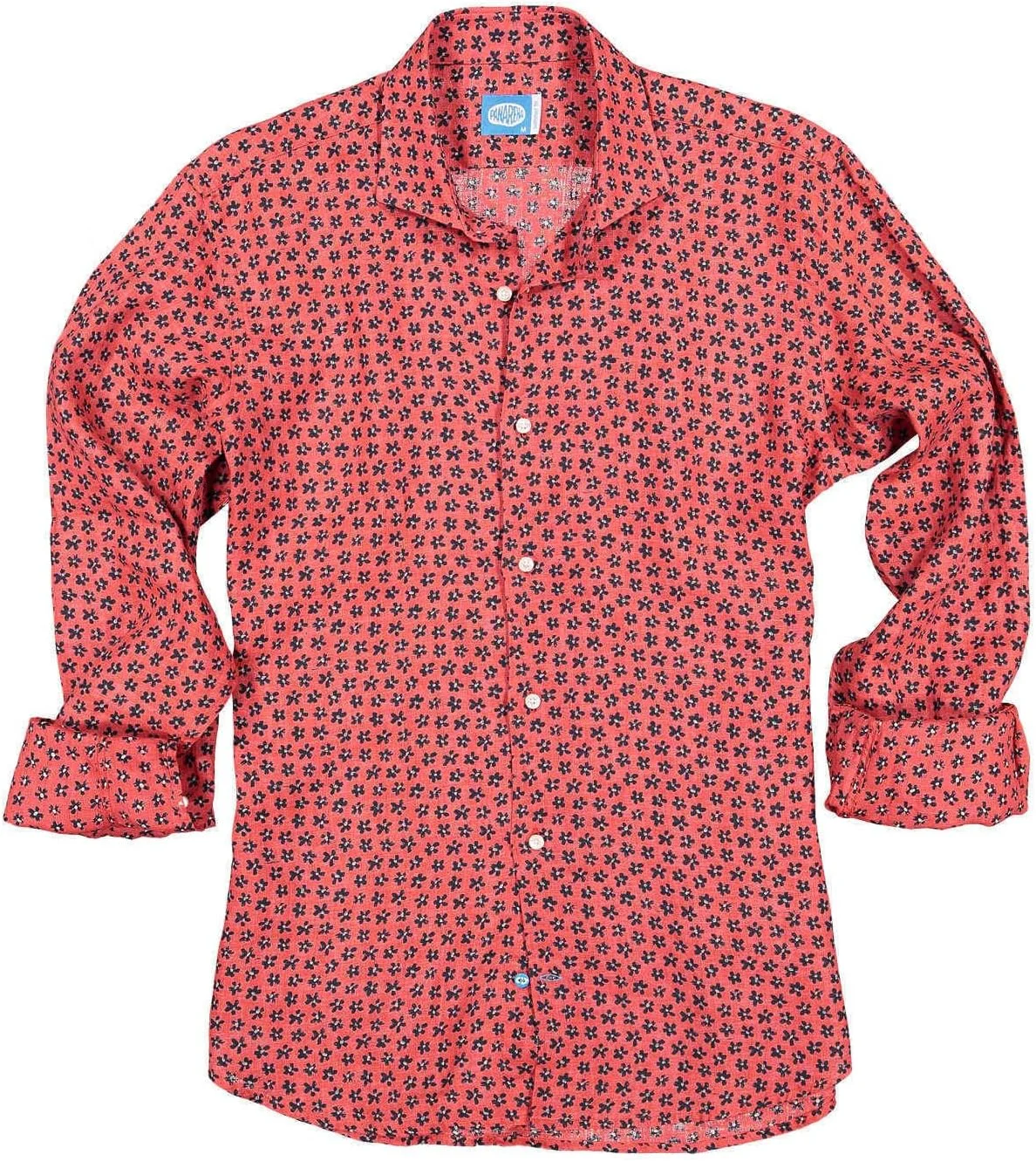 پیراهن مردانه لینن گلدار قرمز Boracay پانارها (M)