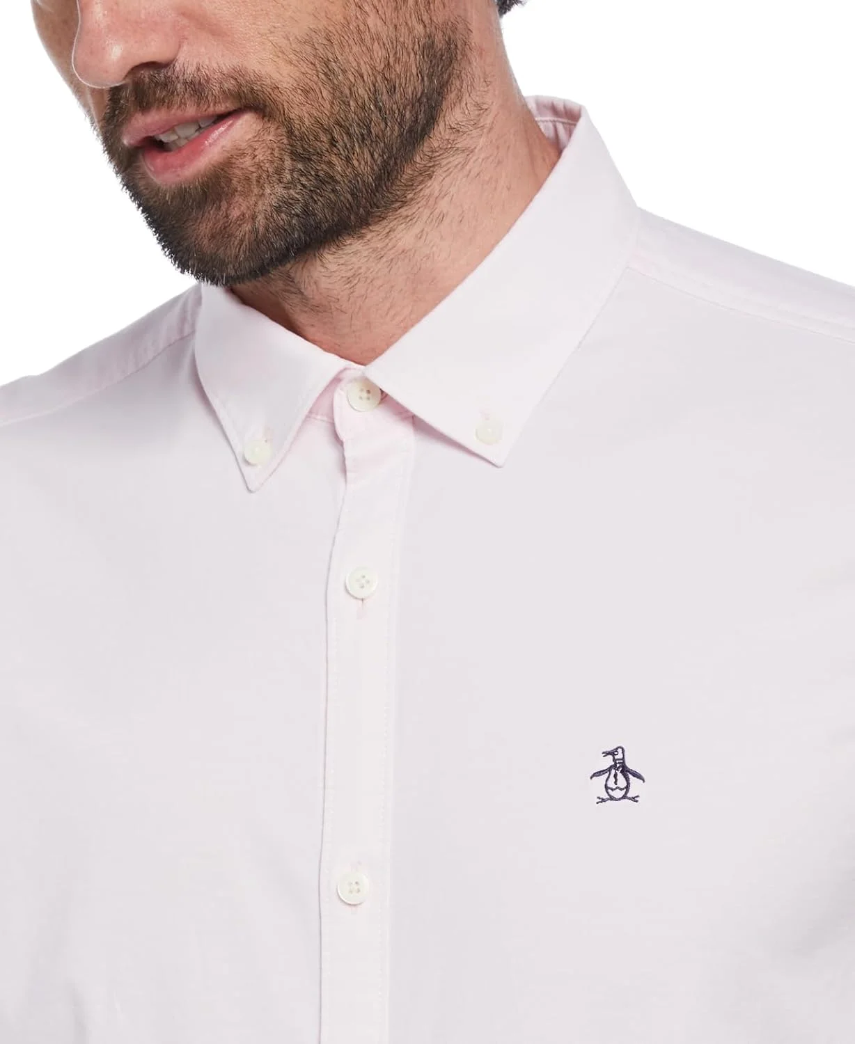 Original Penguin - Men's Shirt, LS Oxford STRTCH NO Fit Shirt, Parfait Pink, L Original Penguin - Men's Shirt, LS Oxford STRTCH NO Fit Shirt, Parfait Pink, L