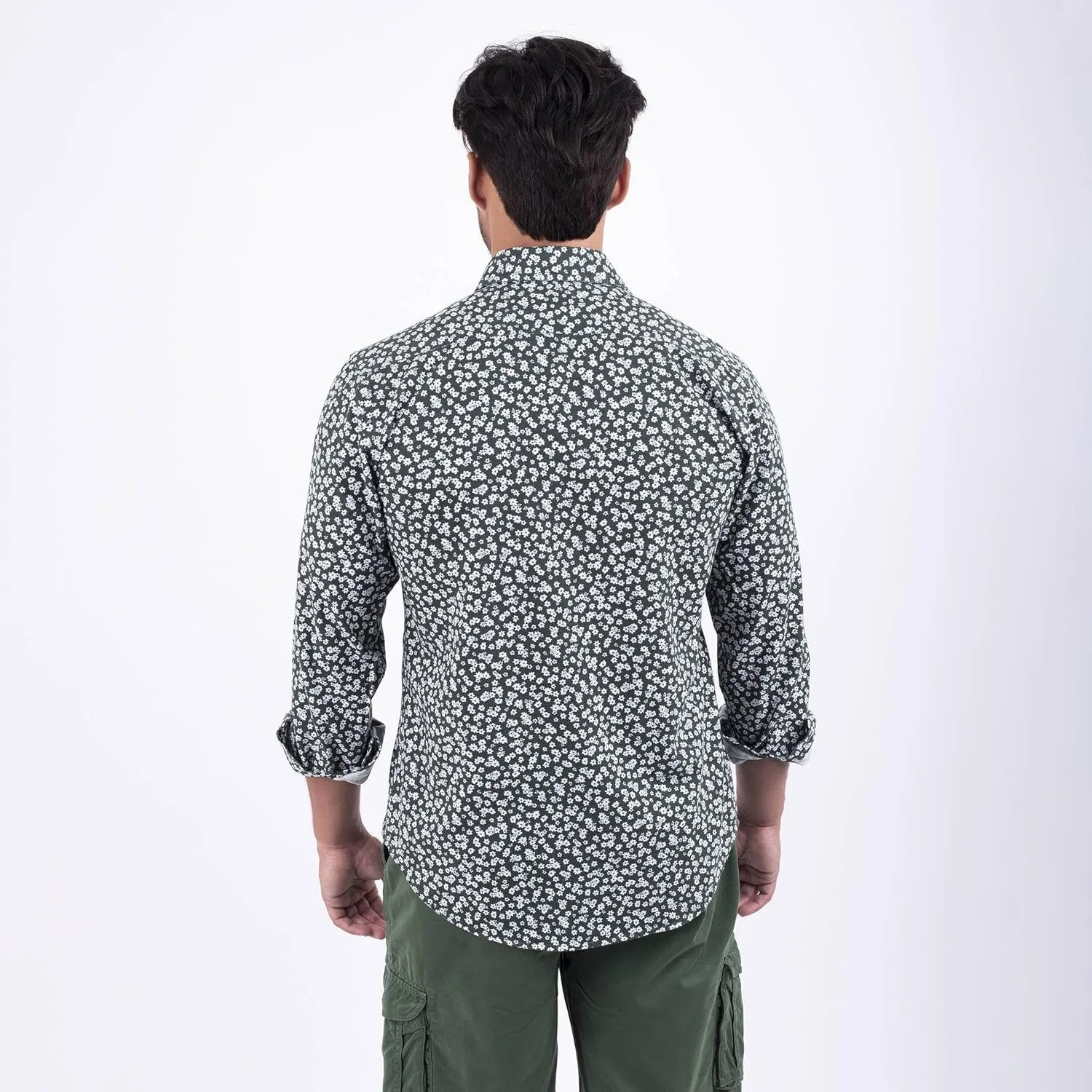 پیراهن مردانه نخی ارگانیک طرح گلدار Panareha مدل Paros سبز (M) پیراهن مردانه نخی ارگانیک طرح گلدار Panareha مدل Paros سبز (M)