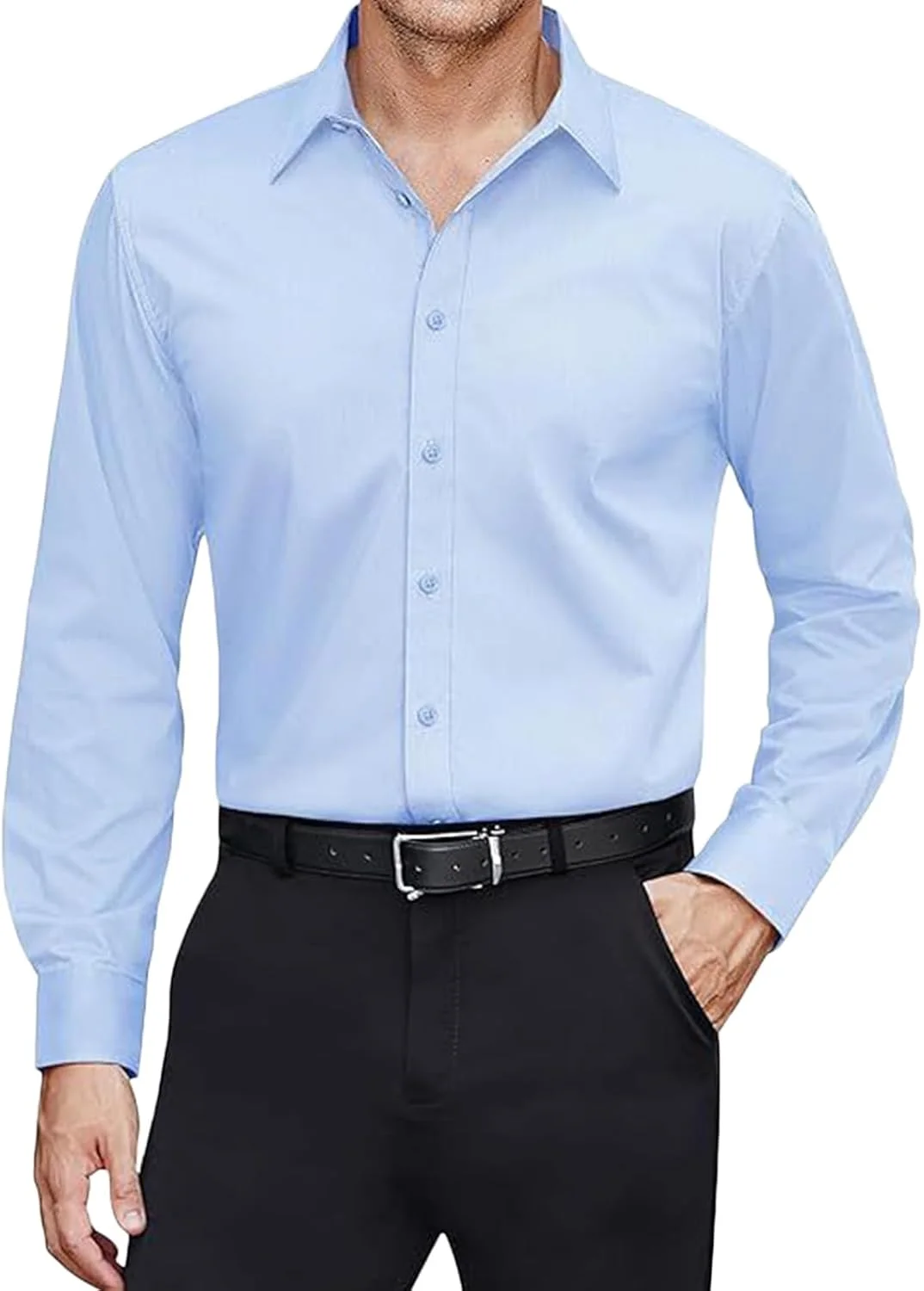 پیراهن آستین بلند مردانه KEOYA، پیراهن های یقه برگردان ساده، تی شرت های دکمه دار غیر رسمی