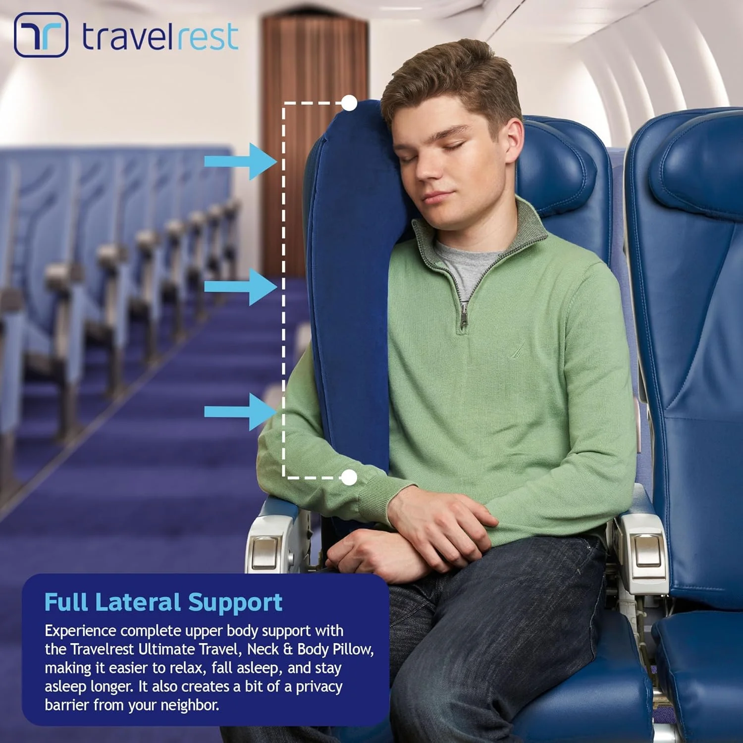بالش مسافرتی و گردنی Travelrest Ultimate - متصل به صندلی هواپیما و ماشین - بهترین وسیله جانبی برای هواپیما، خودرو، اتوبوس، قطار، چرت زدن در دفتر، کمپینگ، ویلچر (به صورت کوچک جمع می شود) بالش مسافرتی و گردنی Travelrest Ultimate - متصل به صندلی هواپیما و ماشین - بهترین وسیله جانبی برای هواپیما، خودرو، اتوبوس، قطار، چرت زدن در دفتر، کمپینگ، ویلچر (به صورت کوچک جمع می شود)