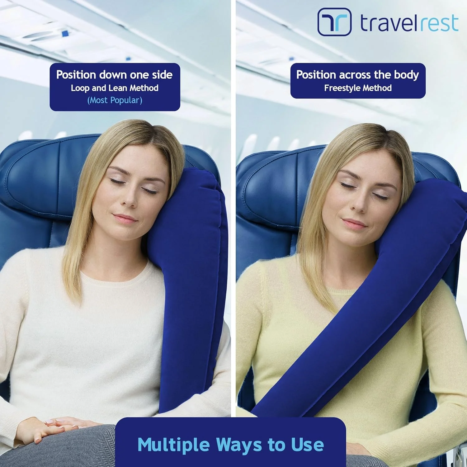 بالش مسافرتی و گردنی Travelrest Ultimate - متصل به صندلی هواپیما و ماشین - بهترین وسیله جانبی برای هواپیما، خودرو، اتوبوس، قطار، چرت زدن در دفتر، کمپینگ، ویلچر (به صورت کوچک جمع می شود) بالش مسافرتی و گردنی Travelrest Ultimate - متصل به صندلی هواپیما و ماشین - بهترین وسیله جانبی برای هواپیما، خودرو، اتوبوس، قطار، چرت زدن در دفتر، کمپینگ، ویلچر (به صورت کوچک جمع می شود)