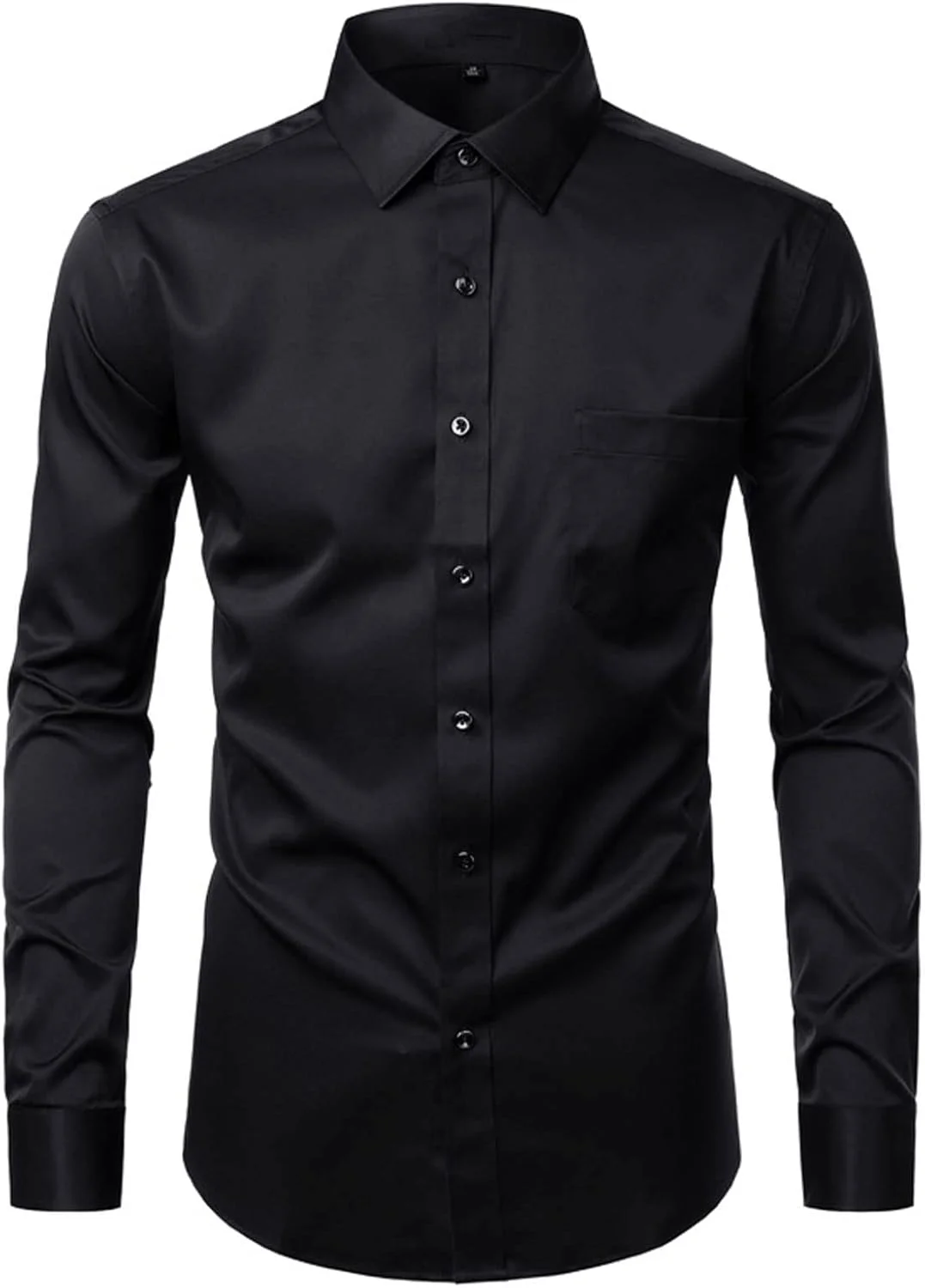 پیراهن مردانه Nyyldr، پیراهن های سفید مردانه، Slim Fit، بدون چروک، پیراهن غیر رسمی Chemise، کشی، مناسب عروسی و کار (Hortel، بزرگ)