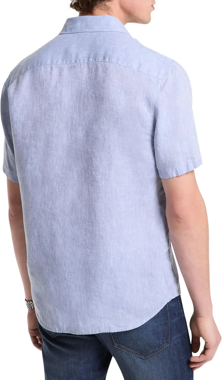 Michael Kors mens Short Sleeve Linen Shirt Short Sleeve Linen Shirt