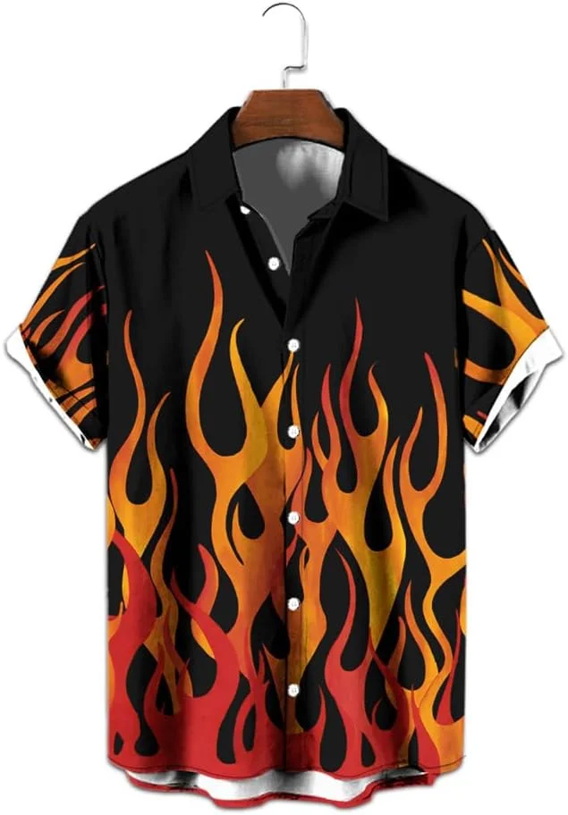 پیراهن مردانه هاوایی آستین کوتاه دکمه دار طرح استوایی مردانه مترونز پیراهن مردانه هاوایی آستین کوتاه دکمه دار طرح استوایی مردانه مترونز